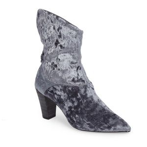 Free People Moonlight Velvet Bootie-Silver Grey